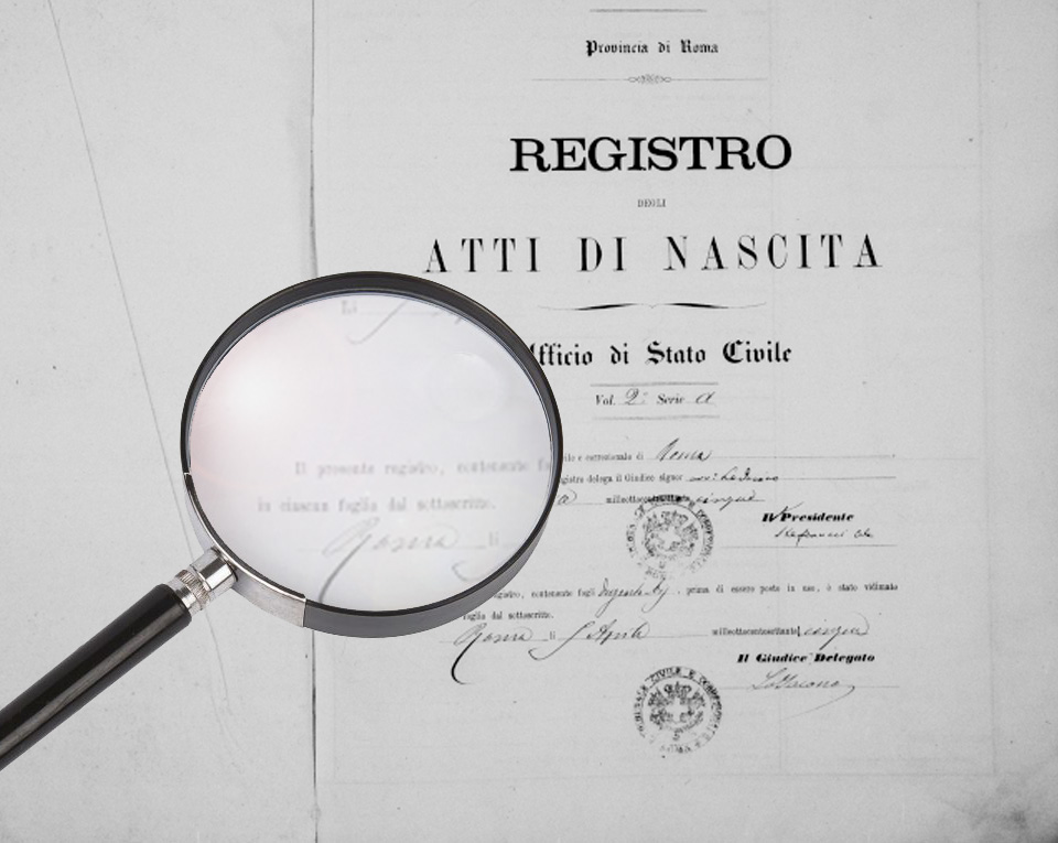 Contributo per ricerche storiche di Stato Civile